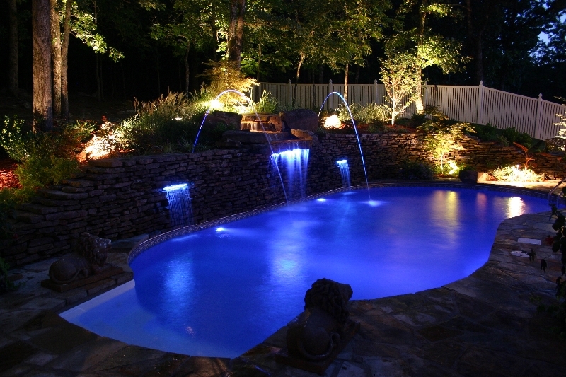 Waterfall with Lighting